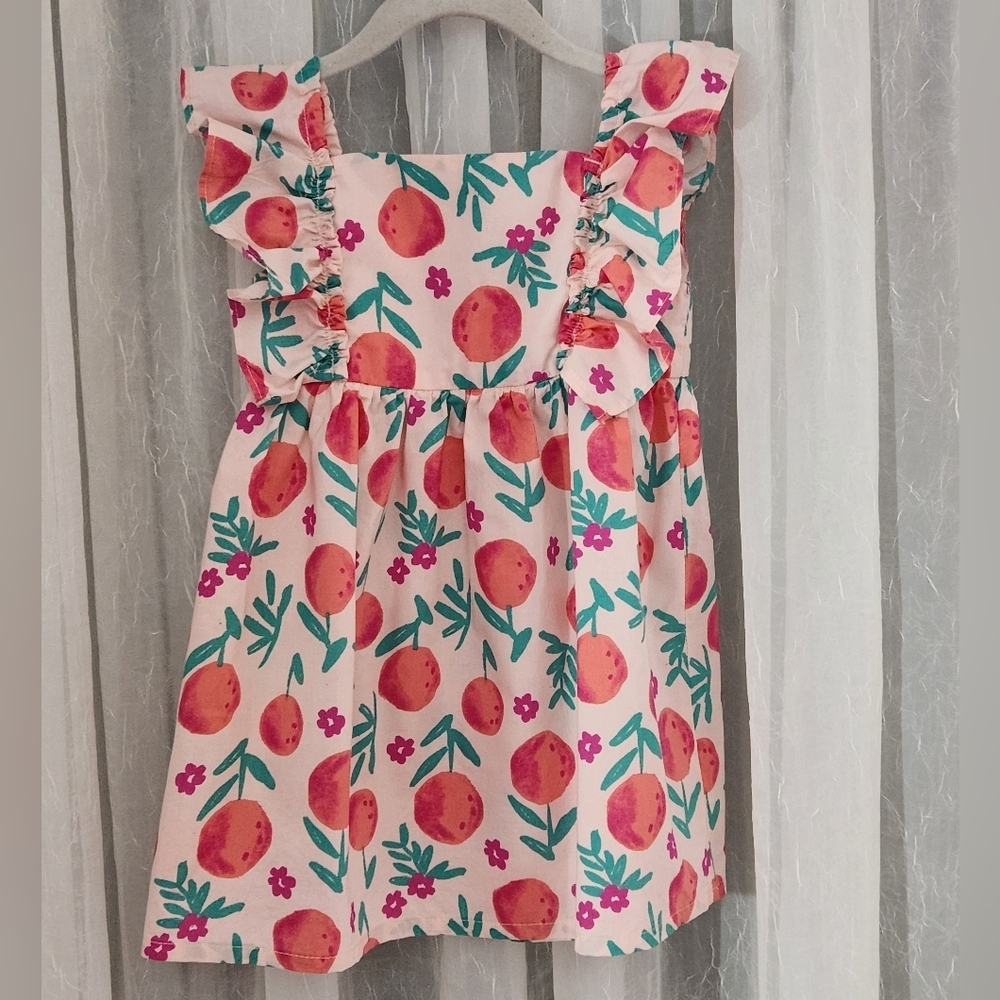 Carter's Pink and Red Peach Print Dress